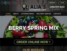 Tablet Screenshot of aliascatering.com